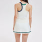 Color-block pleated racerback skort set