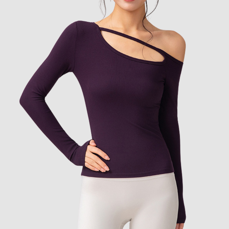 Wholesale slim-fit sports long-sleeved hollow design