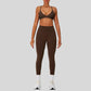 Strap sports bra+high-waisted leggings 2-piece set