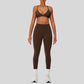 Strap sports bra+high-waisted leggings 2-piece set