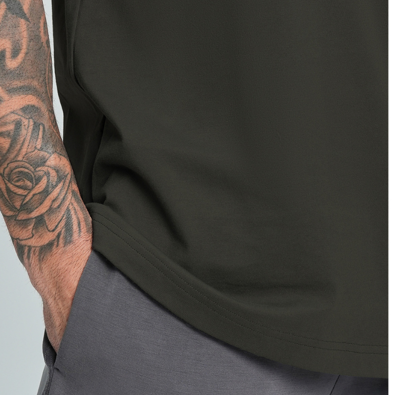 Wholesale Men Organic Cotton Breathable Casual T-shirt