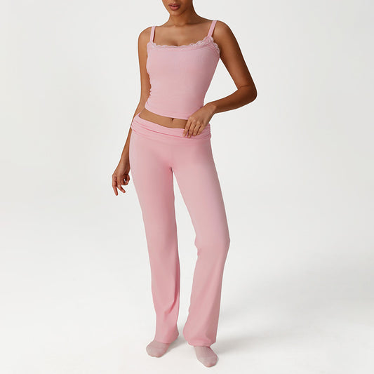 Wholesale Lace Low-Cut Crop Top + | Wonderxfans bulk activewear