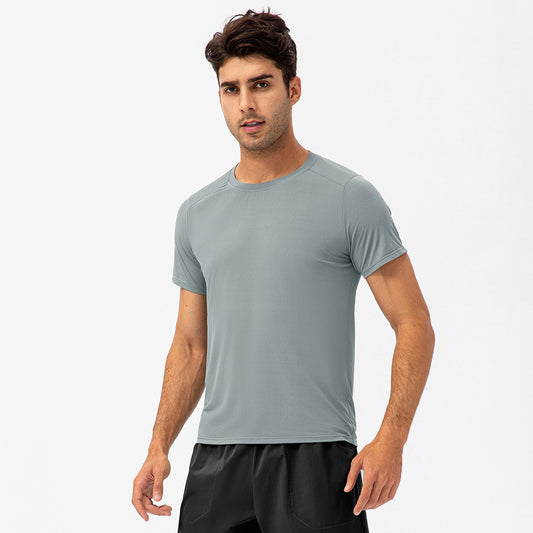 Wholesale Men's solid crewneck sweat-absorbing T-shirt | Wonderxfans bulk activewear
