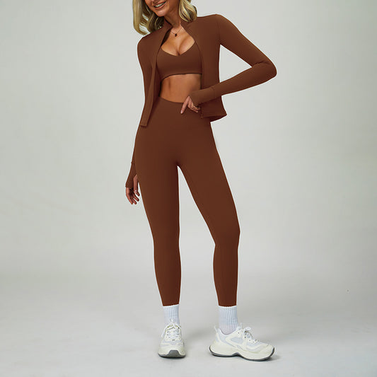 Wholesale Racerback sports Bra + jacket | Wonderxfans bulk activewear