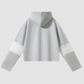 Wholesale Women’s Lace-Panel Hooded Sweatshirt – Fitted Cotton Blend