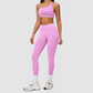 Wholesale Seamless One-Shoulder Sports Bra & High-Waist Leggings Set – Quick-Dry Yoga 2-Piece