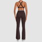 Wholesale Colorblock Yoga Set Sports Bra & Flare Pants – Naked Feel Activewear