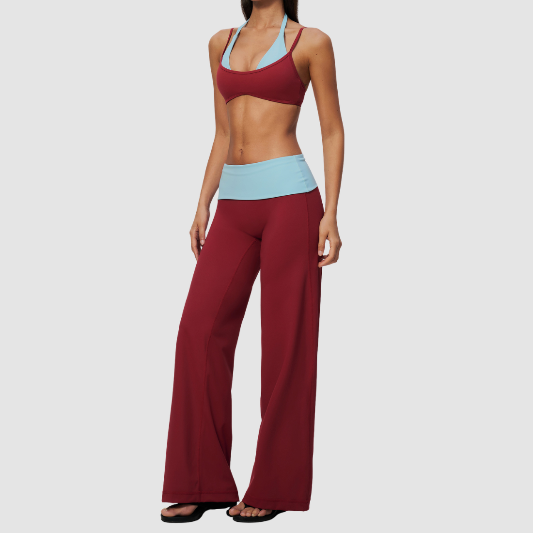 Wholesale Women’s Sports Bra & Wide-Leg Yoga Pants Set