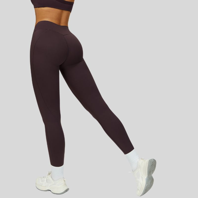 Pleated waistband sport leggings