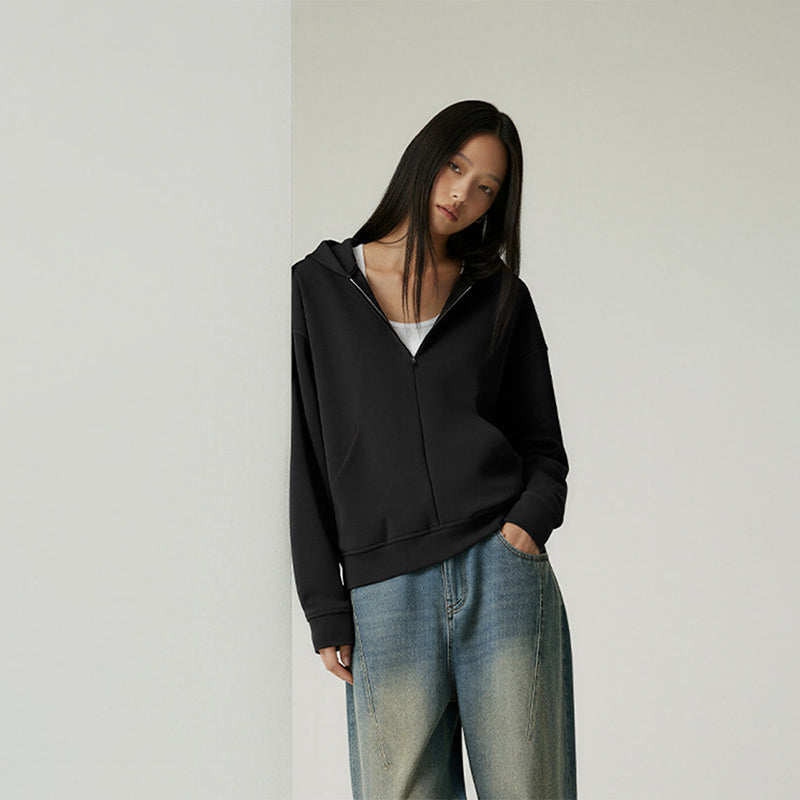 Air layer hooded sweatshirt