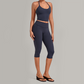 Wholesale Women's Halter Neck Yoga Set – High Elasticity Capri Pants Fitness Activewear
