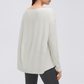 Wholesale Women's Activewear Loose Asymmetric-Shoulder Long-Sleeve Yoga Top