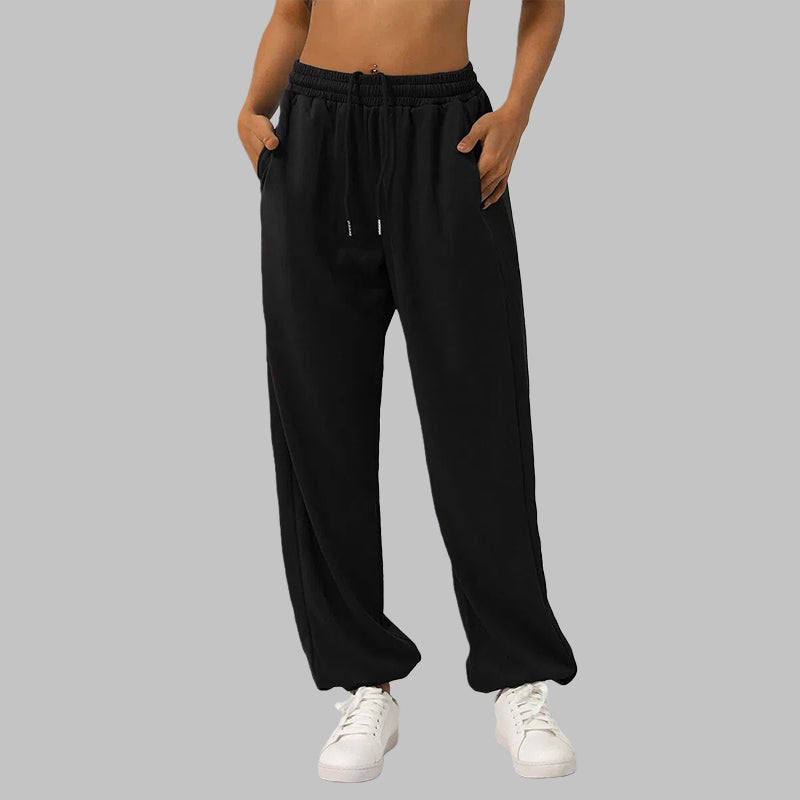 Loose Fit Drawstring Joggers with Tapered Cuffs
