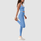 Wholesale Women's 2-Piece Yoga Lounge Set – Padded Cami & Wide-Leg Pants