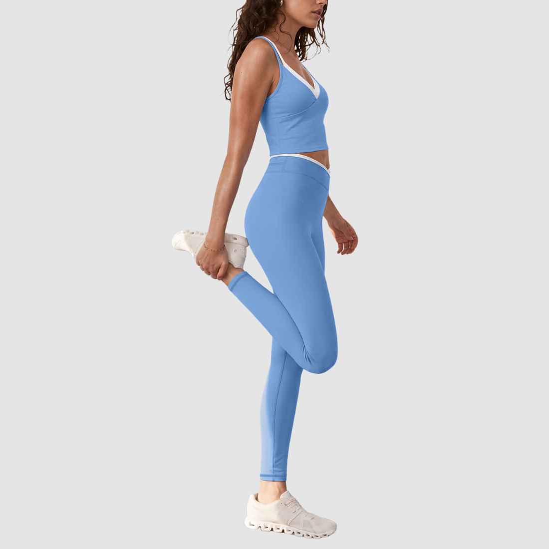 Wholesale Women's 2-Piece Yoga Lounge Set – Padded Cami & Wide-Leg Pants