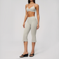 Wholesale Women's High-Impact Sports Bra & Capri Pants Yoga Set with Chest Pad