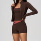Wholesale Women's Padded Sports Vest, Shorts & Jacket Yoga Set