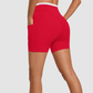 Wholesale Color-Block High-Waisted Cross-Waistband Shorts | Wonderxfans bulk activewear