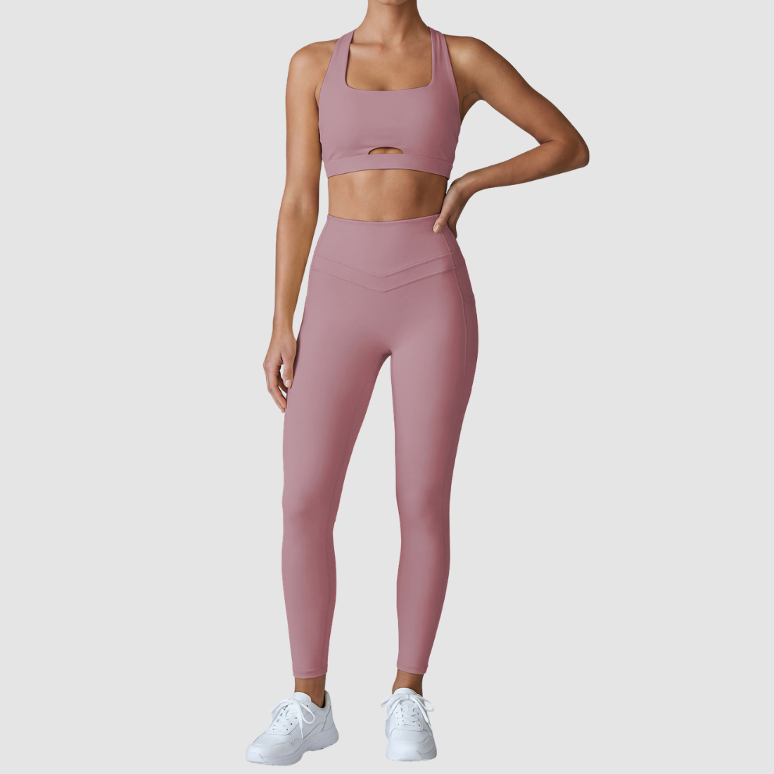 Wholesale Women's Halter Tank & 7/8 Leggings Yoga Set – Quick-Dry High-Stretch
