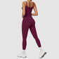 Wholesale Seam-Detail Racerback Tank Top & High-Waist Leggings Set – Brushed Yoga 2-Piece