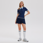 Wholesale New Sports Short Sleeve for Women Slimming High Elastic Fitness POLO Shirt Outdoor Running Tennis Set