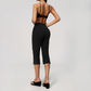 Wholesale Women's High-Impact Sports Bra & Capri Pants Yoga Set with Chest Pad