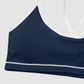 Women's Contrasting Color Backless Bra+Highlighted Legging 2-piece Set