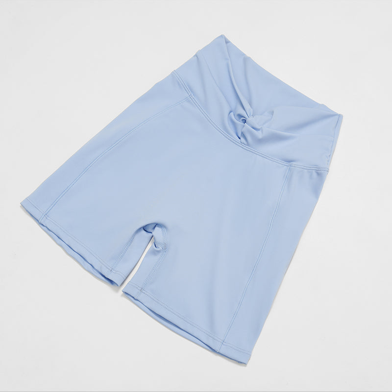 Pleated waistband sport shorts