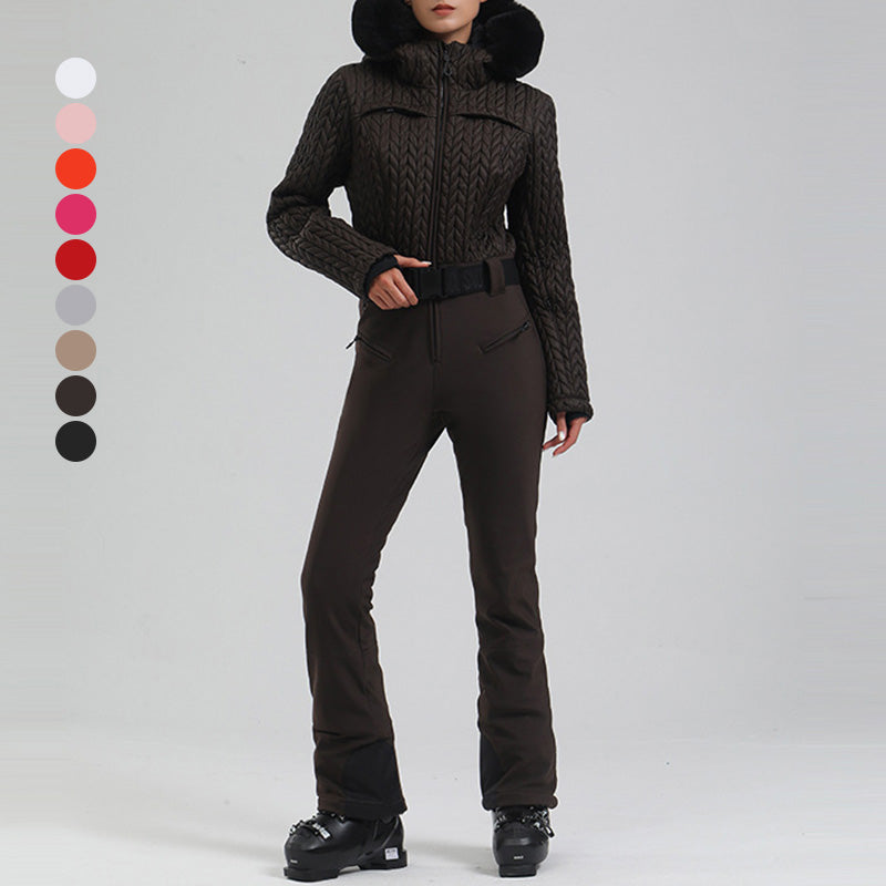 Women's Windproof and Waterproof Ski Jumpsuit