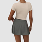 Wholesale Solid Color Slim Fit T-Shirt + Tennis Skirt
