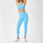 Contrasting color removable bra pads + athletic leggings 2-piece set