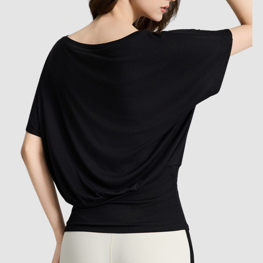 Wholesale Women's V-Neck Batwing Sleeve Yoga T-Shirt