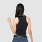 Wholesale Women’s Ruched Washed Tank – Cropped Cotton-Spandex Streetwear Top