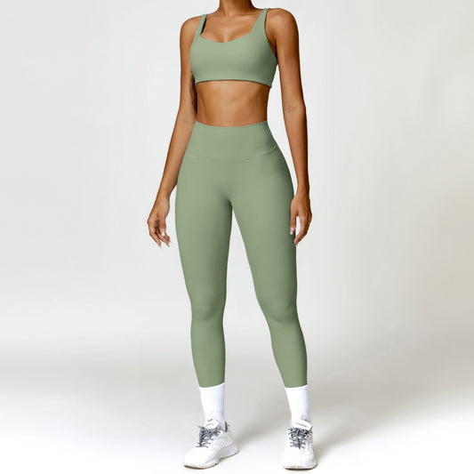 Wholesale Nude Sport bra + high | Wonderxfans bulk activewear