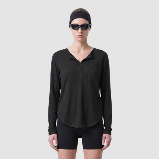 Wholesale Men’s Henley Long-Sleeve Outdoor Breathable  T-Shirt