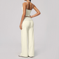 Wholesale Women's Polka Dot & Stripe Yoga Set Tank Top & Wide-Leg Pants w/ Chest Pad