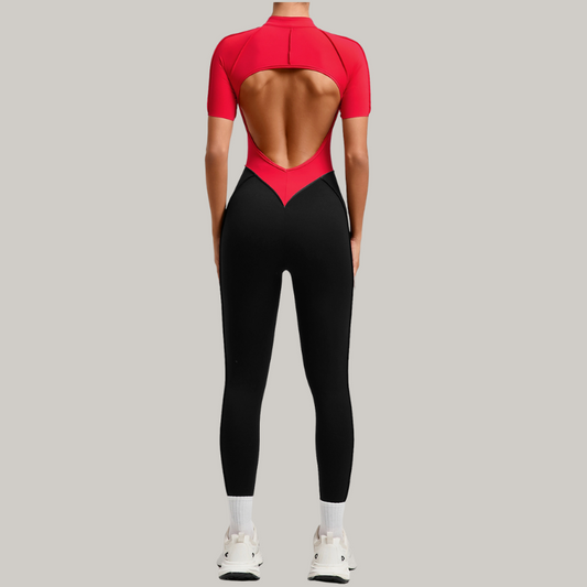 Wholesale Color matching backless half zipper | Wonderxfans bulk activewear