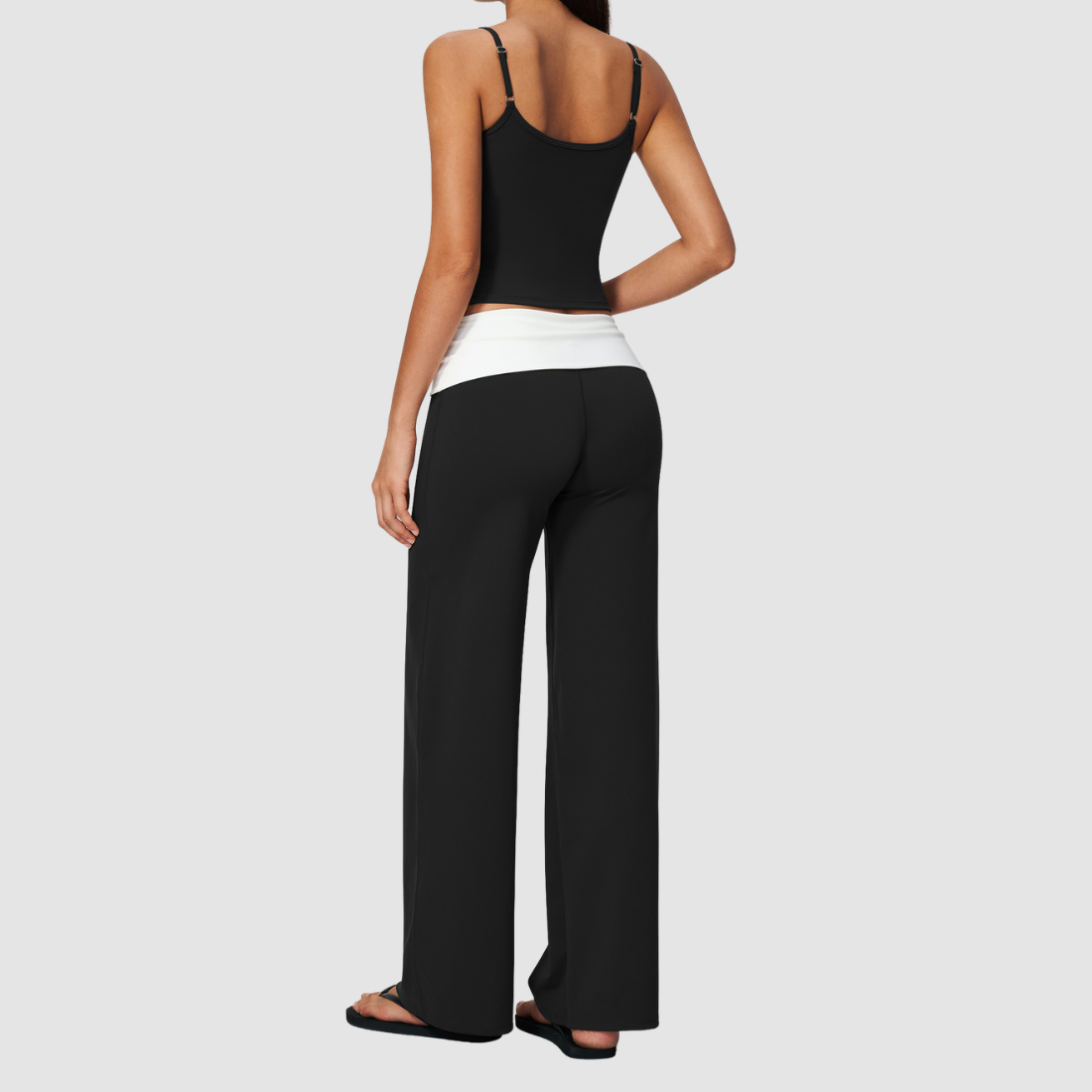 Wholesale Women’s Padded Strap Tank & Wide-Leg Yoga Pants Set