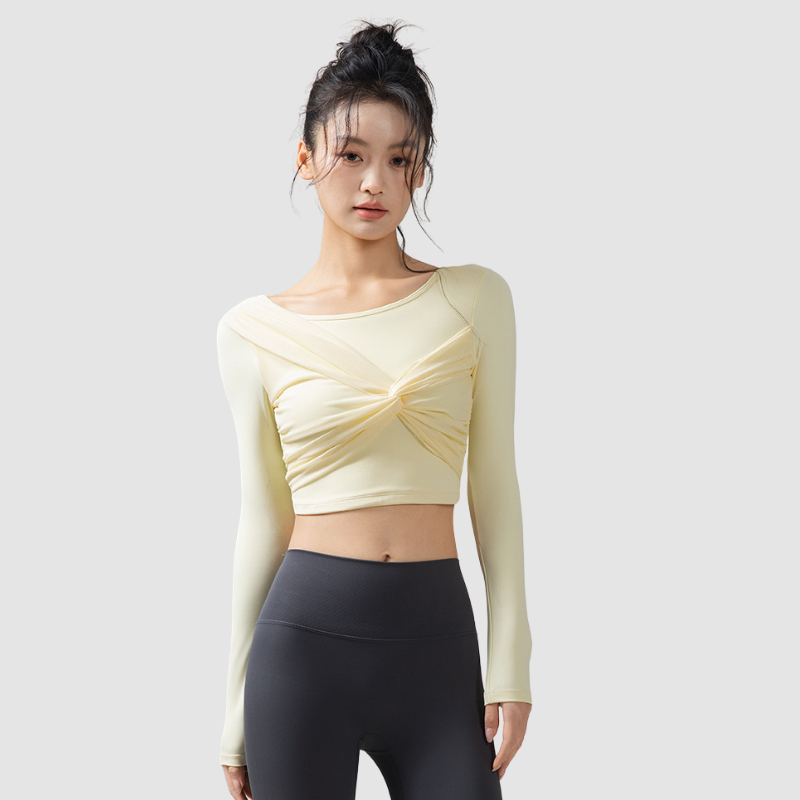 Wholesale Slim Fit Long Sleeve Yoga Top