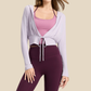 Women's Activewear Loose Long-Sleeve Open-Front Yoga Cover-Up