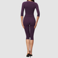 Wholesale Women's 3/4 Sleeve Crop Top & High-waisted Mid-Length Leggings Set