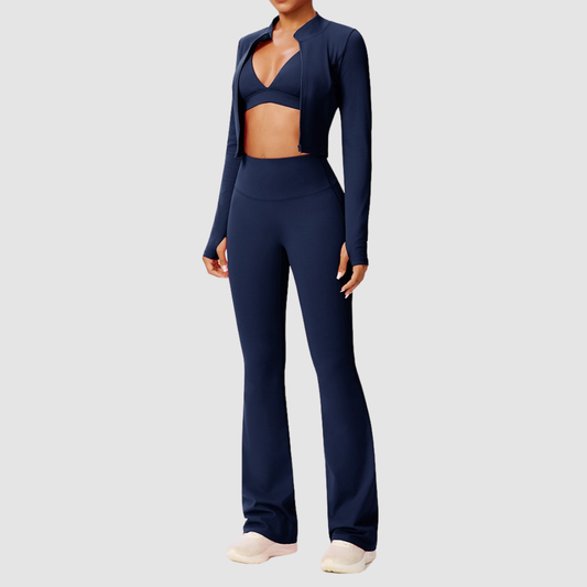 Wholesale Women's High-Stretch Breathable Yoga Three-Piece Set