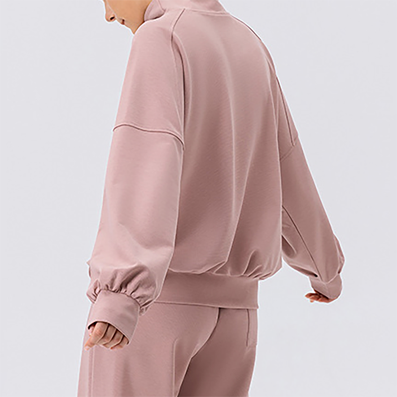 Wholesale Women's Half-Zip Pullover Sports Sweatshirt – Relaxed Fit Outdoor Running Jacket