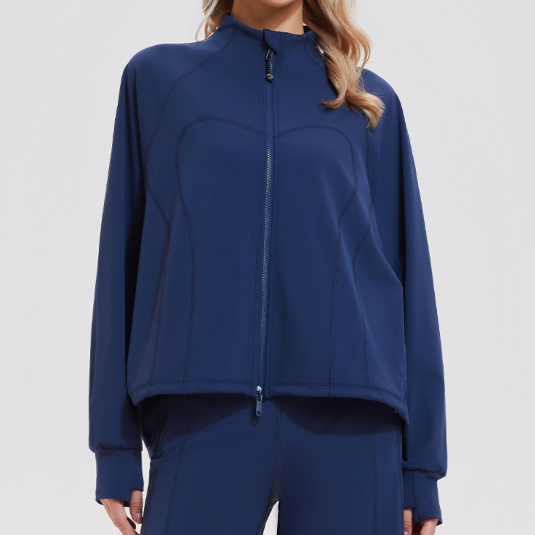 Women's Activewear Loose-Fit Long-Sleeve Yoga Training Outer Layer Jacket