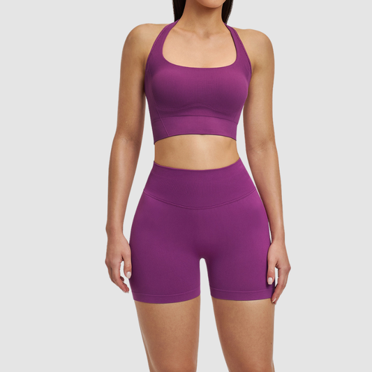 Wholesale women's racerback solid color vest+high | Wonderxfans bulk activewear