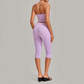 Wholesale Women's Halter Neck Yoga Set – High Elasticity Capri Pants Fitness Activewear