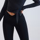 Wholesale fitted long-sleeved yoga top