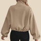 [Women's Casual Activewear] Fleece-Lined Stand-Collar Zip Jacket