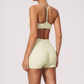 Wholesale Women's High Elastic Yoga Set: Colorblock Bra & Shorts – Tummy Control Butt Lift