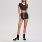 Wholesale Women's Sexy Short-Sleeved Shorts Outdoor High-Elastic Running Cycling Set